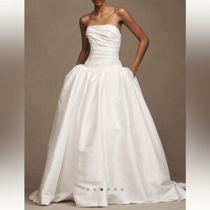 Jenny Yoo Charlotte Strapless Drop-Waist Wedding Gown - 4